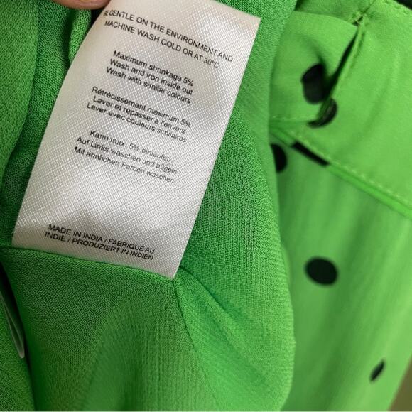 Ganni Dainty Georgette Polka Dot Wrap Dress - Picture 12 of 14